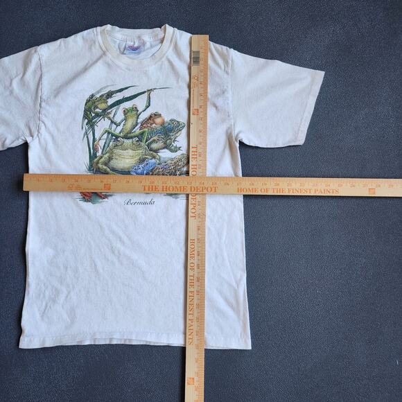 Vintage Bermuda Tree Frog Rain Forest Nature White Shirt Small - Picture 6 of 8